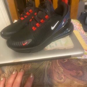 Nike Kids Sneakers Black with Red and Blue Highlights